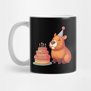 Capy Birthday Capybara Kawaii T-Shirt Mug